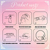 Waterproof Reflective Plastic Mirror Stickers DIY-WH0668-008-4