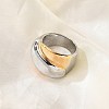 304 Stainless Steel Wide Finger Ring for Unisex RJEW-Z076-03P-04-3