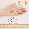 100Pcs Multi-Petal Alloy Enamel Bead Caps FIND-HY0001-07-2