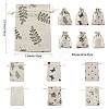24Pcs 6 Colors Polycotton(Polyester Cotton) Packing Pouches Drawstring Bags ABAG-FS0001-12-4