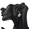 2 Pairs 2 Styles 304 Stainless Steel & Natural Shell Hoop Earrings EJEW-JE06946-2