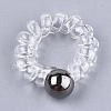 Plastic Telephone Cord Elastic Hair Ties OHAR-T006-21B-2