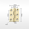 Brass Hinge CABI-PW0001-163-E02-1