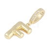 Brass Micro Pave Clear Cubic Zirconia Pendants KK-M289-01F-G-2