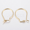 304 Stainless Steel Hoop Earrings Findings Kidney Ear Wires STAS-G179-44G-2