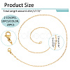 20Pcs 2 Colors 304 Stainless Steel Cable Chain Necklaces Set MAK-NB0001-21-2