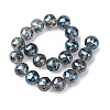 Transparent Electroplate Glass Beads Strands EGLA-N002-34H-F04-4