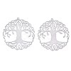 Tarnish Resistant 201 Stainless Steel Filigree Pendants LS-STAS-S118-030P-1