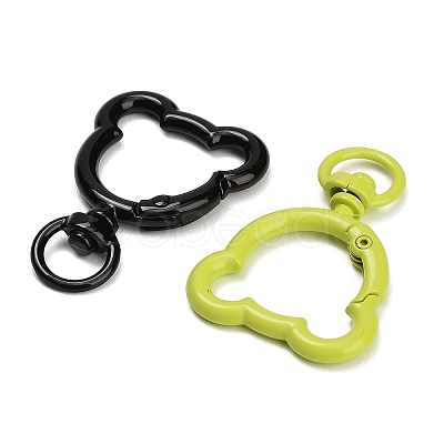 Spray Painted Alloy Swivel Snap Hook Clasps AL-CBA5501-02-1