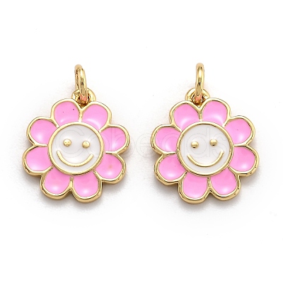 Brass Enamel Charms X-KK-O135-01A-1