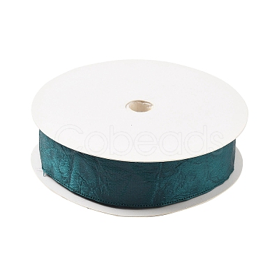 Imitation Leather Polyester Ribbon X1-DIY-R050-02G-1