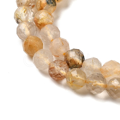 Natural Rutilated Quartz Beads Strands G-F619-10A-1