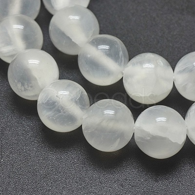 Natural Selenite Beads Strands G-G792-24D-1