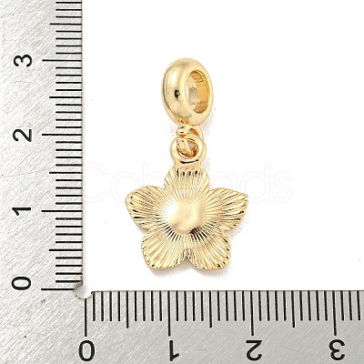 Rack Plating Alloy Enamel Flower European Dangle Charms FIND-B034-55G-02-1