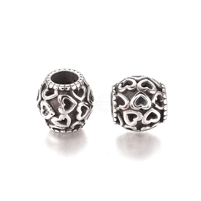 304 Stainless Steel European Beads STAS-D175-13AS-1
