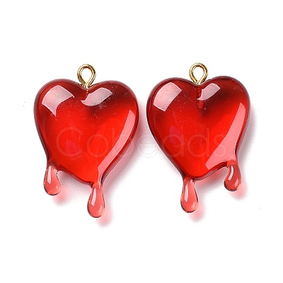 Transparent Resin Pendants LS-RESI-F028-01-1