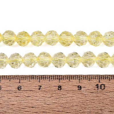 Crackle Transparent Glass Beads Strands GLAA-N068-06A-07-1