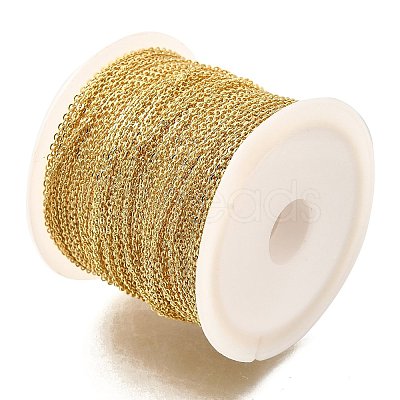 Rack Plating Brass Cable Chains CHC-M001-02G-01-1