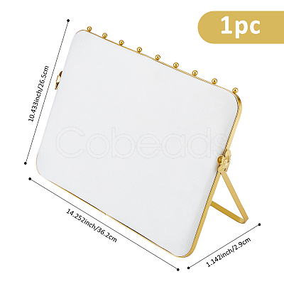 Rectangle Microfiber Jewelry Display Rack ODIS-WH0061-89-1