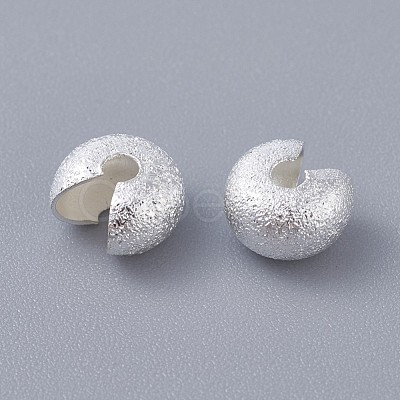 Textured Brass Crimp Beads Covers KK-I665-23S-1
