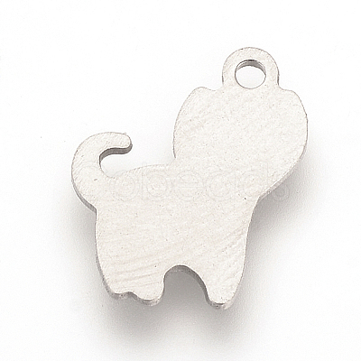 Tarnish Resistant 201Stainless Steel Kitten Stamping Blank Tag Pendants LS-STAS-S057-19-1