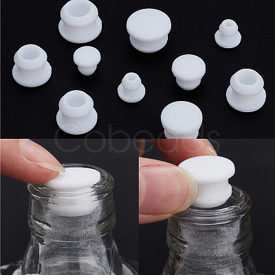 Gorgecraft 32Pcs 4 Style Silicone Bottle Seal Plug AJEW-GF0008-10D-02-1