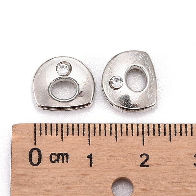 Letter Slider Beads for Watch Band Bracelet Making ALRI-O012-D-NR-1