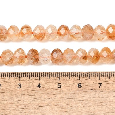 Heated Natural Citrine Beads Strands G-C259-A19-5x8mm-1