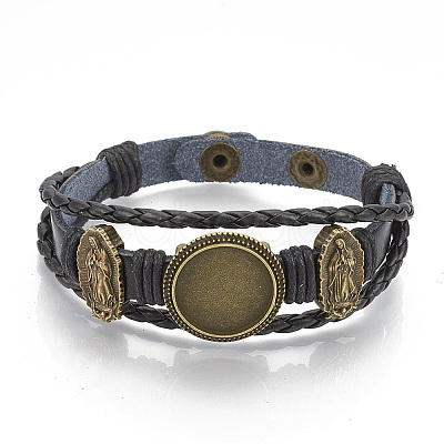 Imitation Leather Bracelet Making MAK-R024-02-1