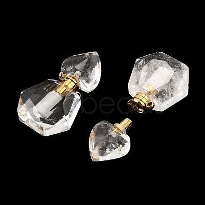 Natural Quartz Crystal Perfume Bottle Pendants G-L623-12G-07-1