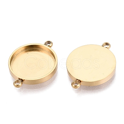 304 Stainless Steel Connector Cabochon Settings STAS-Q113-33A-G-1