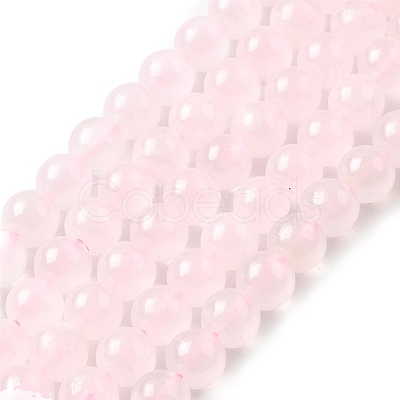 Natural Pink Calcite Beads Strands G-Z103-A01-6mm-1