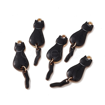 Rack Plating Alloy Enamel Pendants ENAM-K050-01D-1