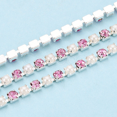 Iron Rhinestone Cup Chains CH-N005-02G-1