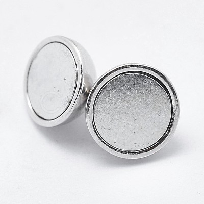 Anti-Tarnish Rhodium Plated 925 Sterling Silver Magnetic Clasps STER-F037-098P-8mm-1