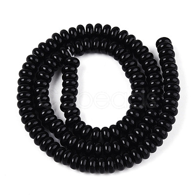 Opaque Solid Color Glass Beads Strands GLAA-ZX008-6mm-18F-1