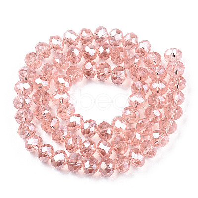 Electroplate Glass Beads Strands EGLA-A034-T8mm-B31-1