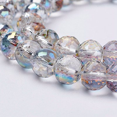 Electroplate Glass Bead Strands EGLA-P027-HR02-1
