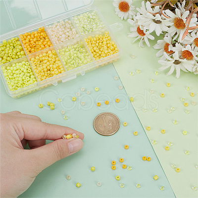 1360pcs 8 Styles Glass Seed Beads Sets SEED-PH0002-36-1