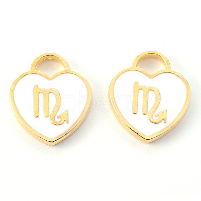 Light Gold Plated Alloy Enamel Pendants ENAM-R136-30-09-1
