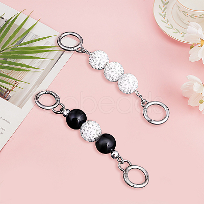 2Pcs 2 Styles Alloy Bag Strap Chains Extender FIND-GF0001-83-1