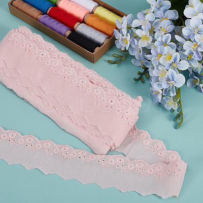 16 Yards Cotton Embroidery Flower Lace Ribbons OCOR-ME0001-21A-1