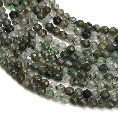 Natural Green Rutilated Quartz Beads Strands GG-CBA9722-A05-3mm-1