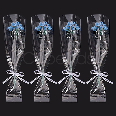Cotton Knitting Artificial Gypsophila Flower AJEW-WH0314-414A-1