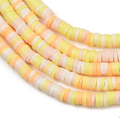 Handmade Polymer Clay Beads Strands PY-CBA18ED-02B-1