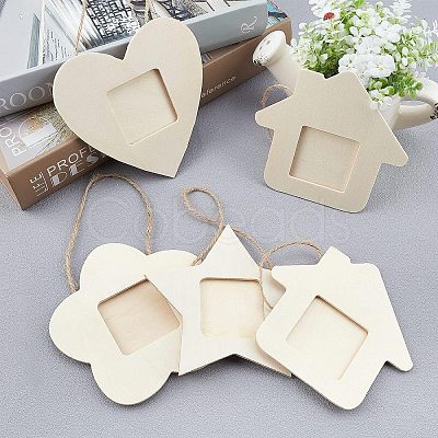 Natural Poplar Wood Hanging Photo Frame ODIS-FG0001-12-1