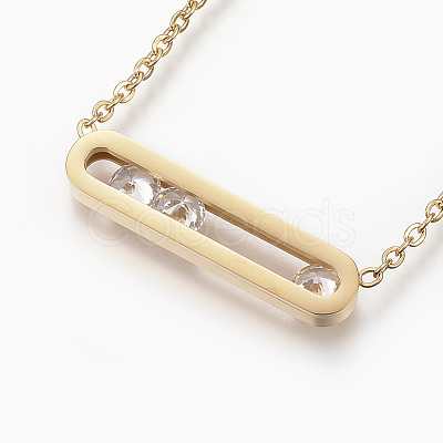 304 Stainless Steel Pendant Necklaces X-NJEW-P206-20G-1