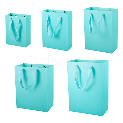 10Pcs 5 Sizes Kraft Paper Gift Shopping Bags Set ABAG-TA0002-23C-1