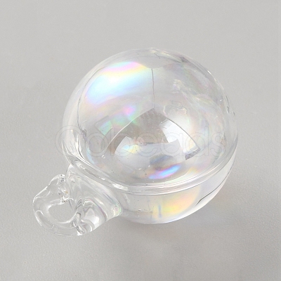 High Borosilicate Glass Bottle Pendants GLAA-WH0010-02E-1