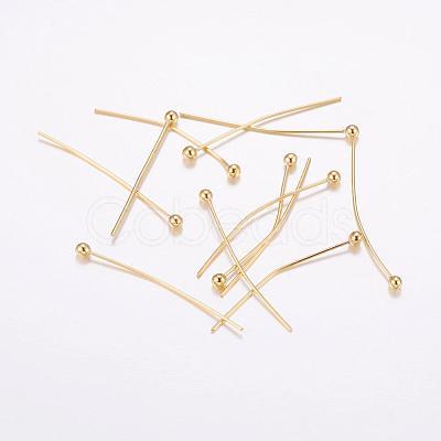 Brass Ball Head Pins KK-F714-07G-B-1